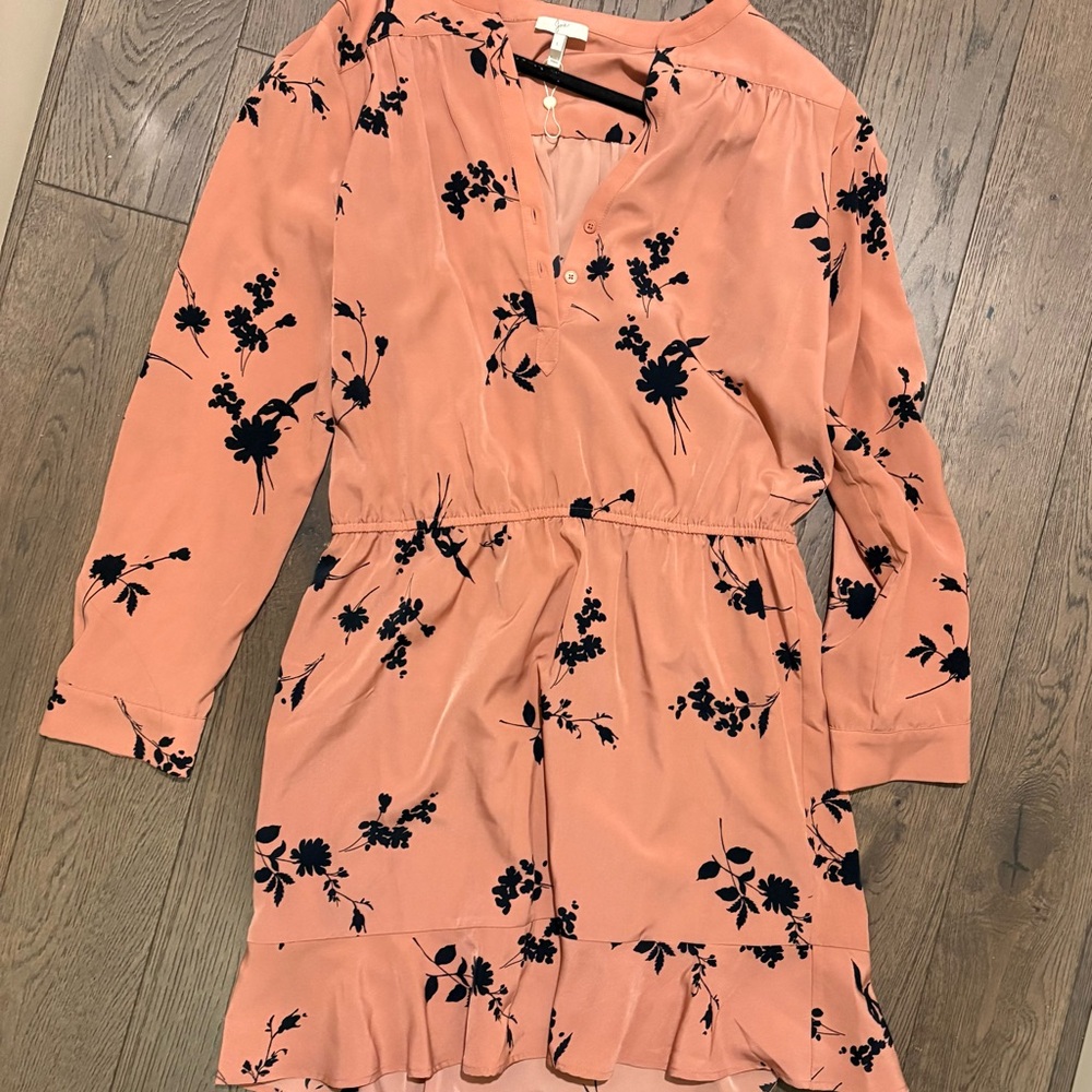 Joie Coral Floral Pattern Blouse